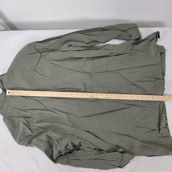 Elizabeth Women's Vintage Button Down Shirt Long Sleeves Size 3 3X Grayish Green - Picture 5 of 7